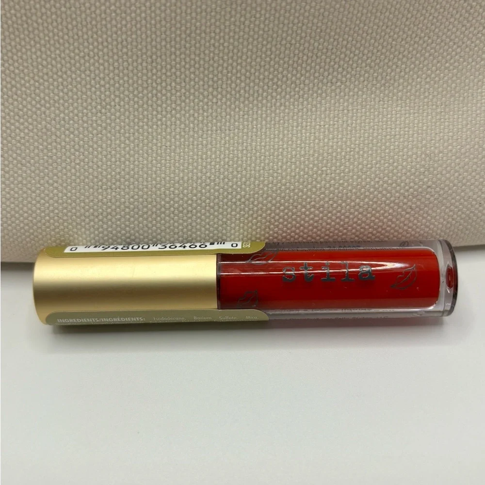 Stila 4pc Gift Set Bag Liquid Lipstick Eyeshadow Mascara Sleepover Makeup Beauty